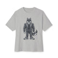 Wolf in Suit Tee — Cool Canine Graphic Oversized T-Shirt