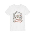 Youth Tee — "Keep Blooming" Floral Girl Gardening Shirt
