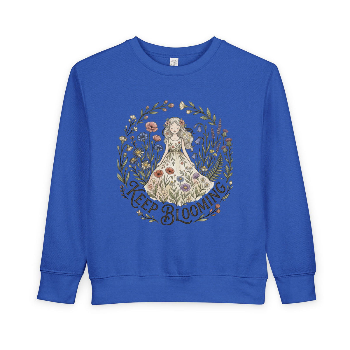 Keep Blooming Toddler Sweatshirt — Floral Fairy Dress Kids Pullover