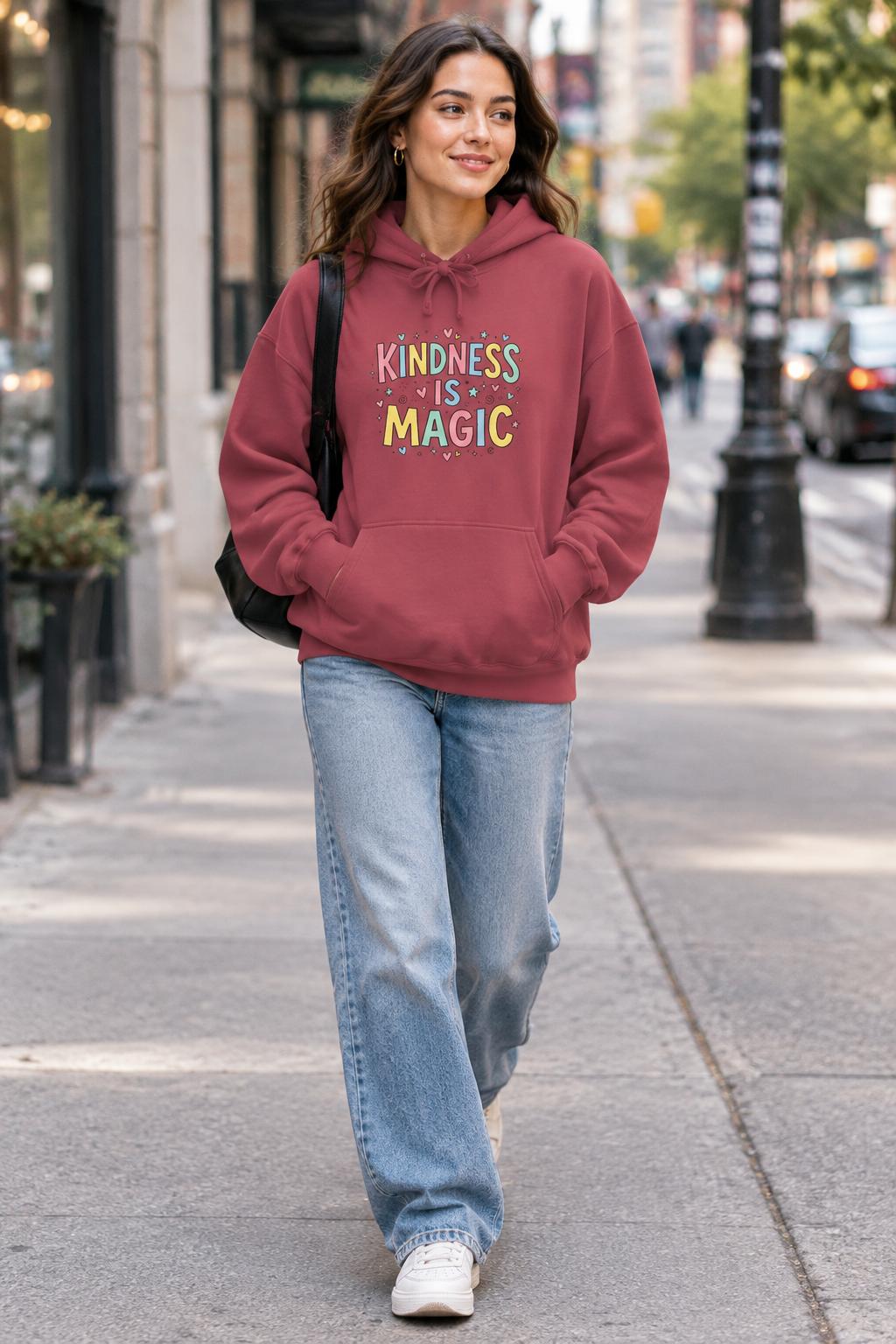 Kindness Is Magic Hoodie — Whimsical Positive Message Pullover