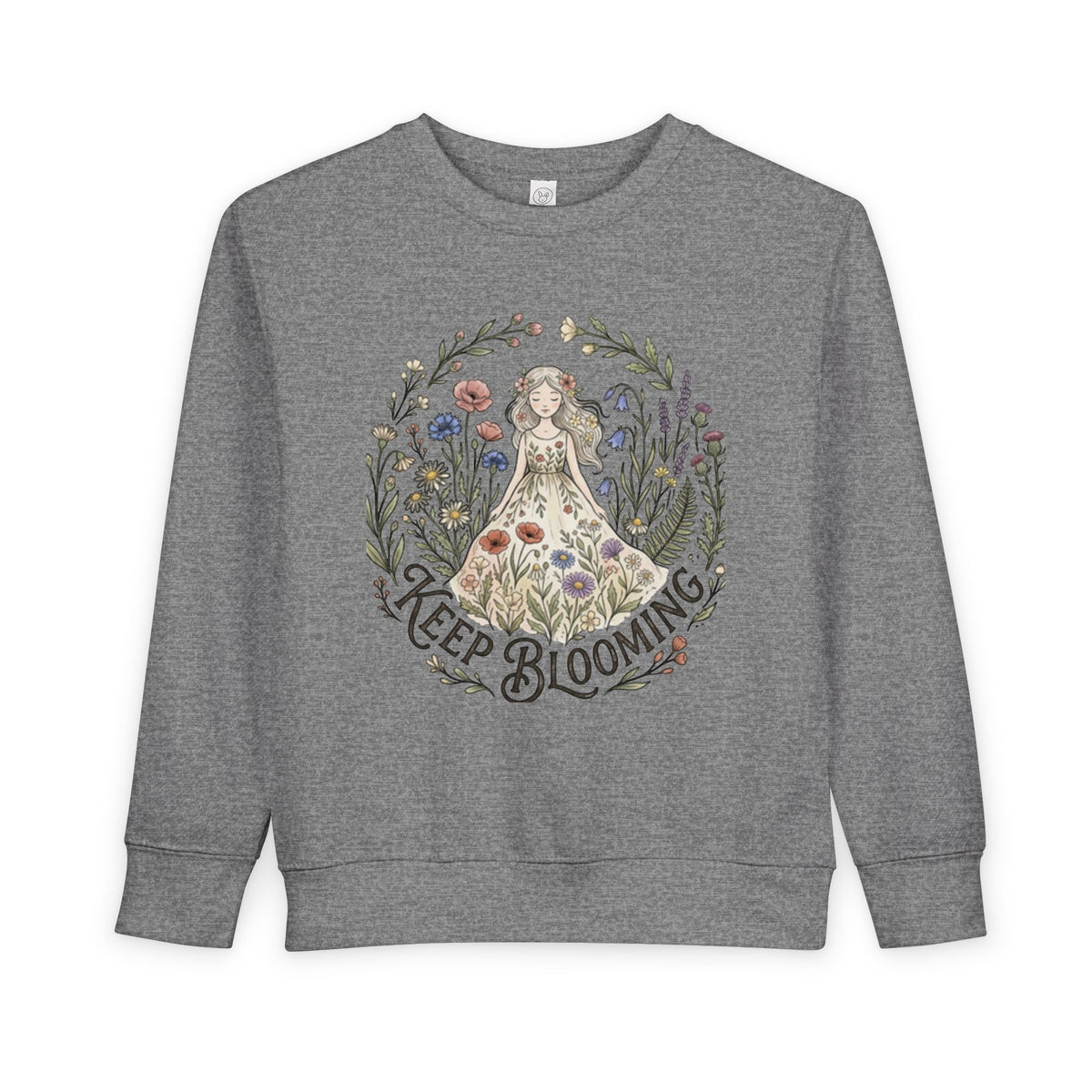 Keep Blooming Toddler Sweatshirt — Floral Fairy Dress Kids Pullover