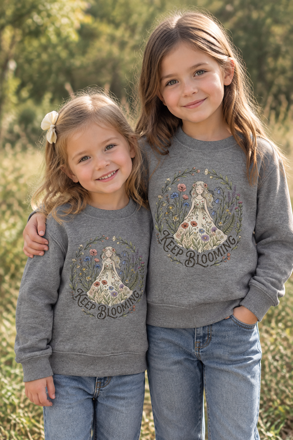 Keep Blooming Toddler Sweatshirt — Floral Fairy Dress Kids Pullover