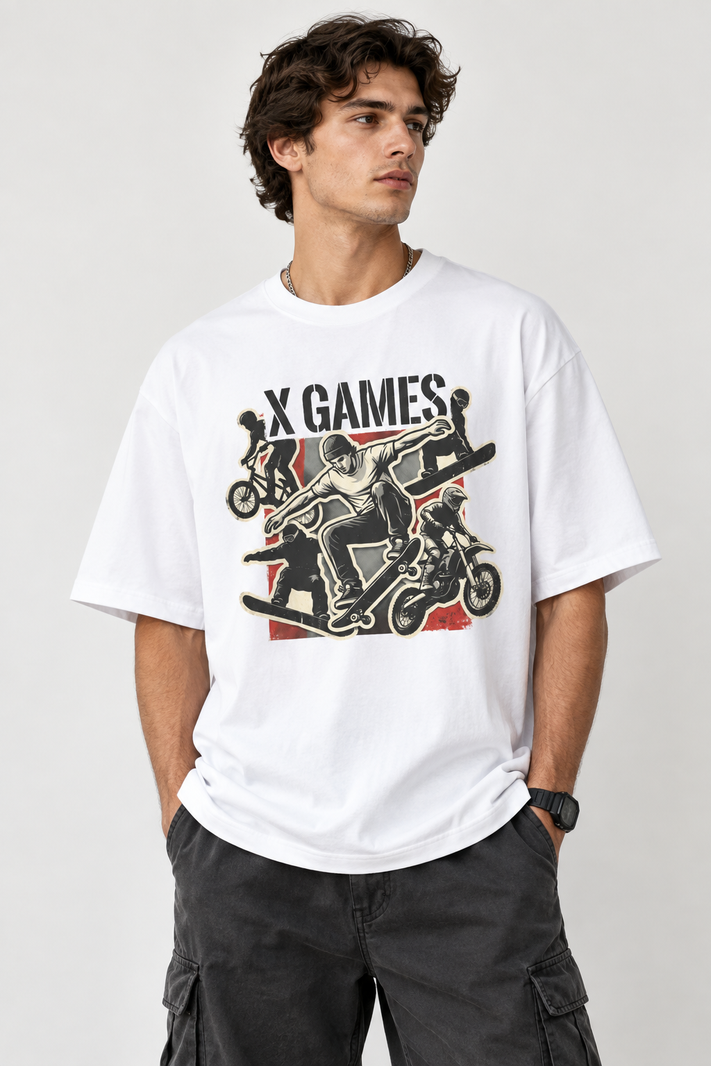 X Games Skate & Moto Tee — Retro Action Sports Graphic T-Shirt