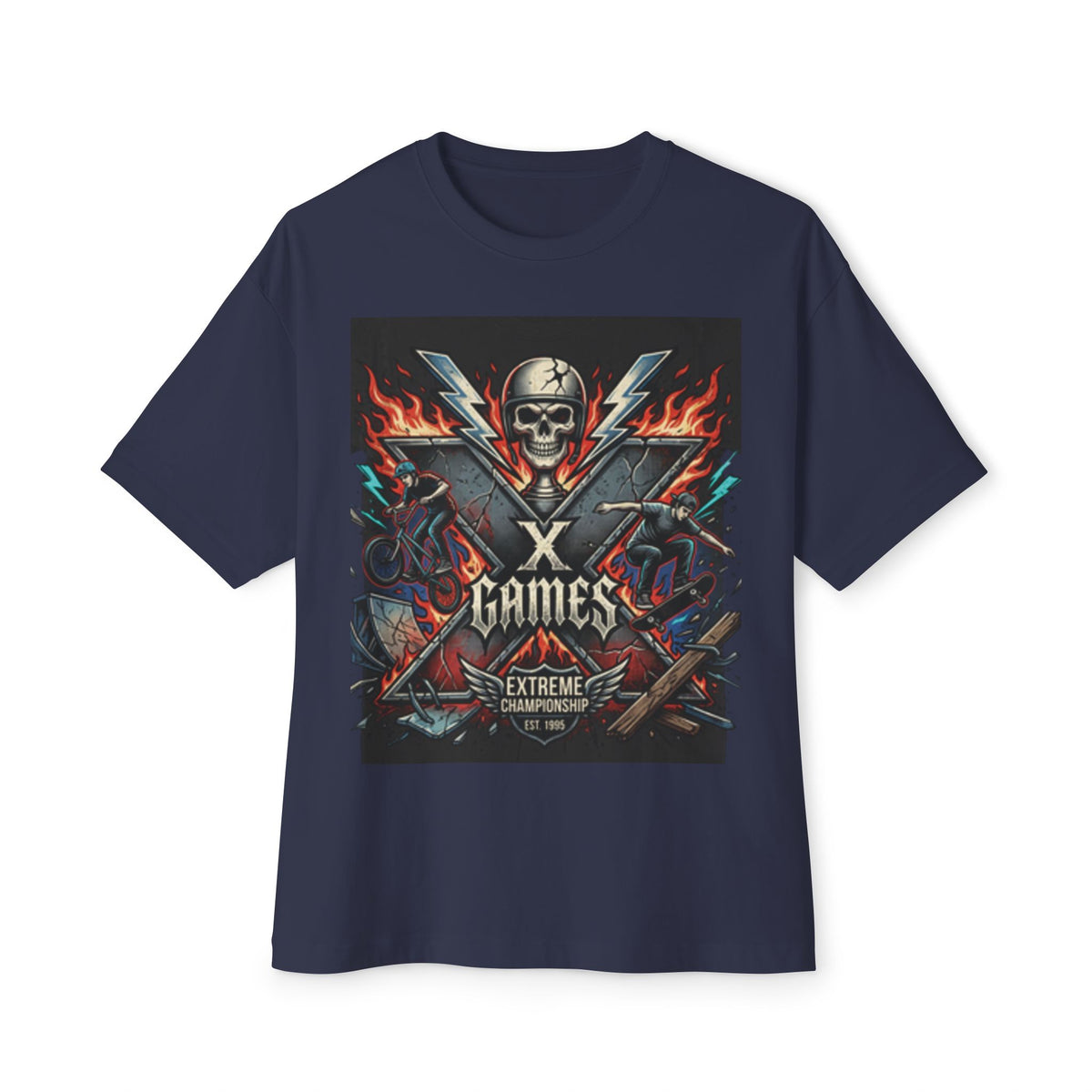 X Games Skull Graphic Tee — Extreme Championship Retro Skate Punk Shirt