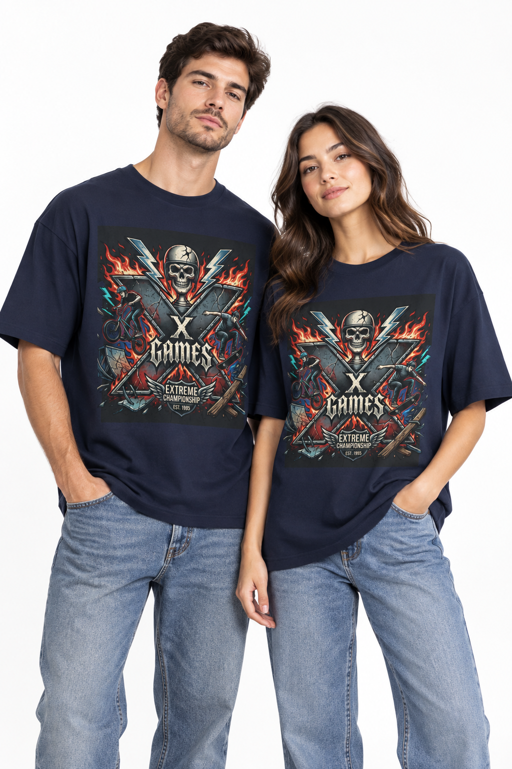 X Games Skull Graphic Tee — Extreme Championship Retro Skate Punk Shirt