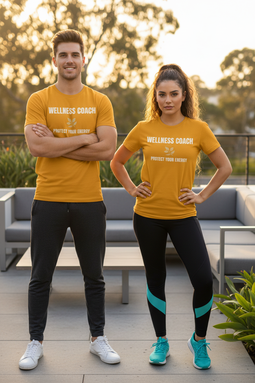 Wellness Coach Tee — “Protect Your Energy” Health & Self-Care Shirt