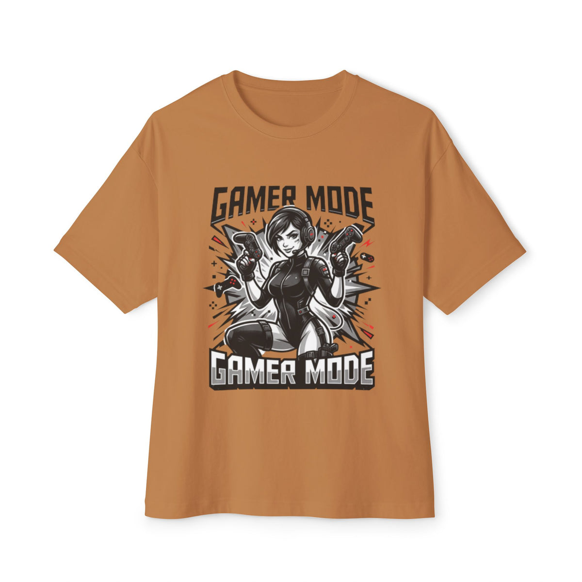 Gamer Mode Tee — Retro Female Gamer Graphic T-Shirt