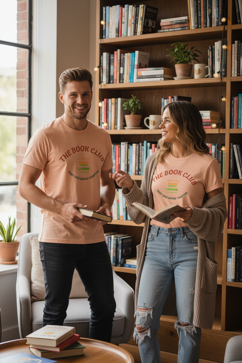 Book Club T‑Shirt — “The Book Club: Learning Today, Leading Tomorrow, Just One More Chapter”