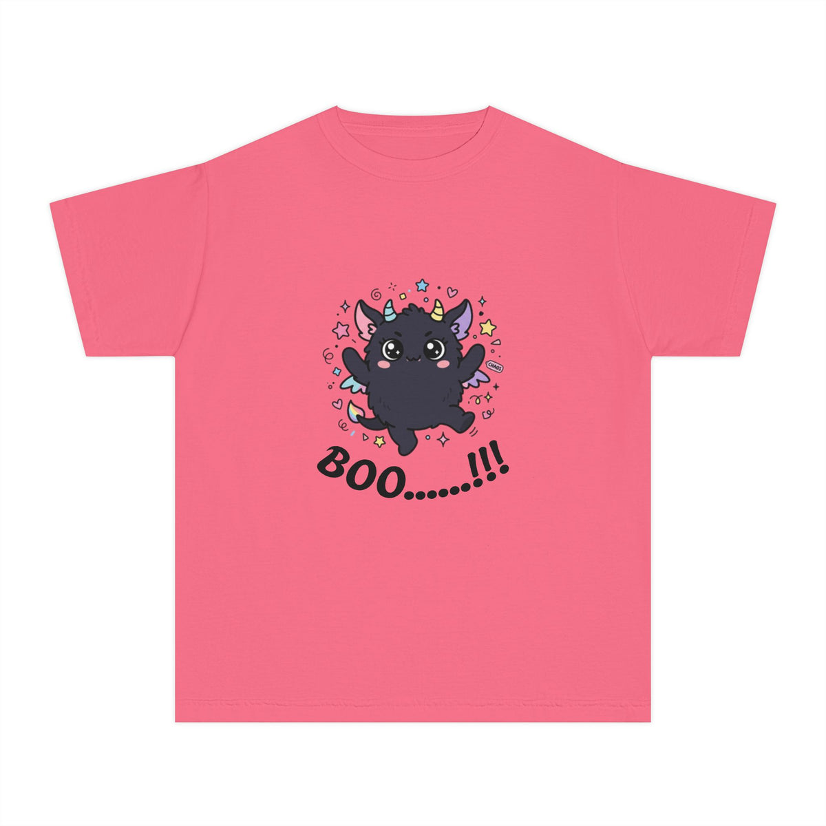 Kids' Magical Black Cat Tee — Cute Kawaii Kitty with Stars & Sparkles