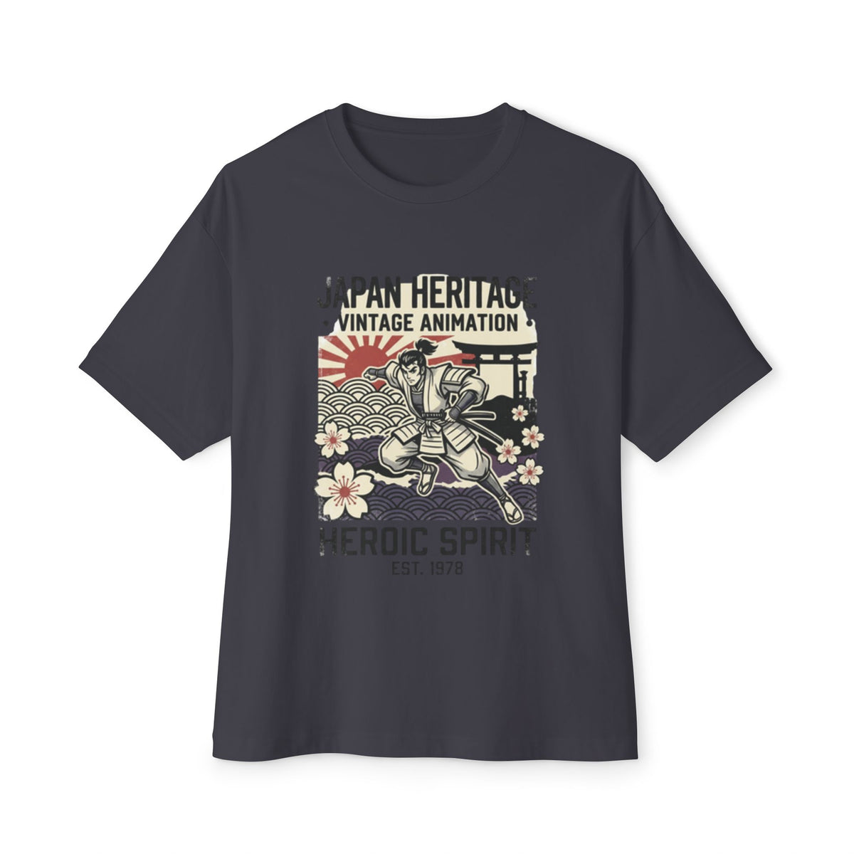 Japan Heritage Vintage Animation Tee — "Heroic Spirit" Graphic Shirt