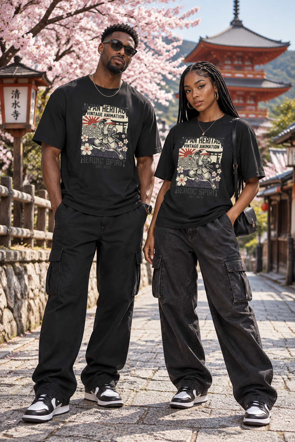 Japan Heritage Vintage Animation Tee — "Heroic Spirit" Graphic Shirt
