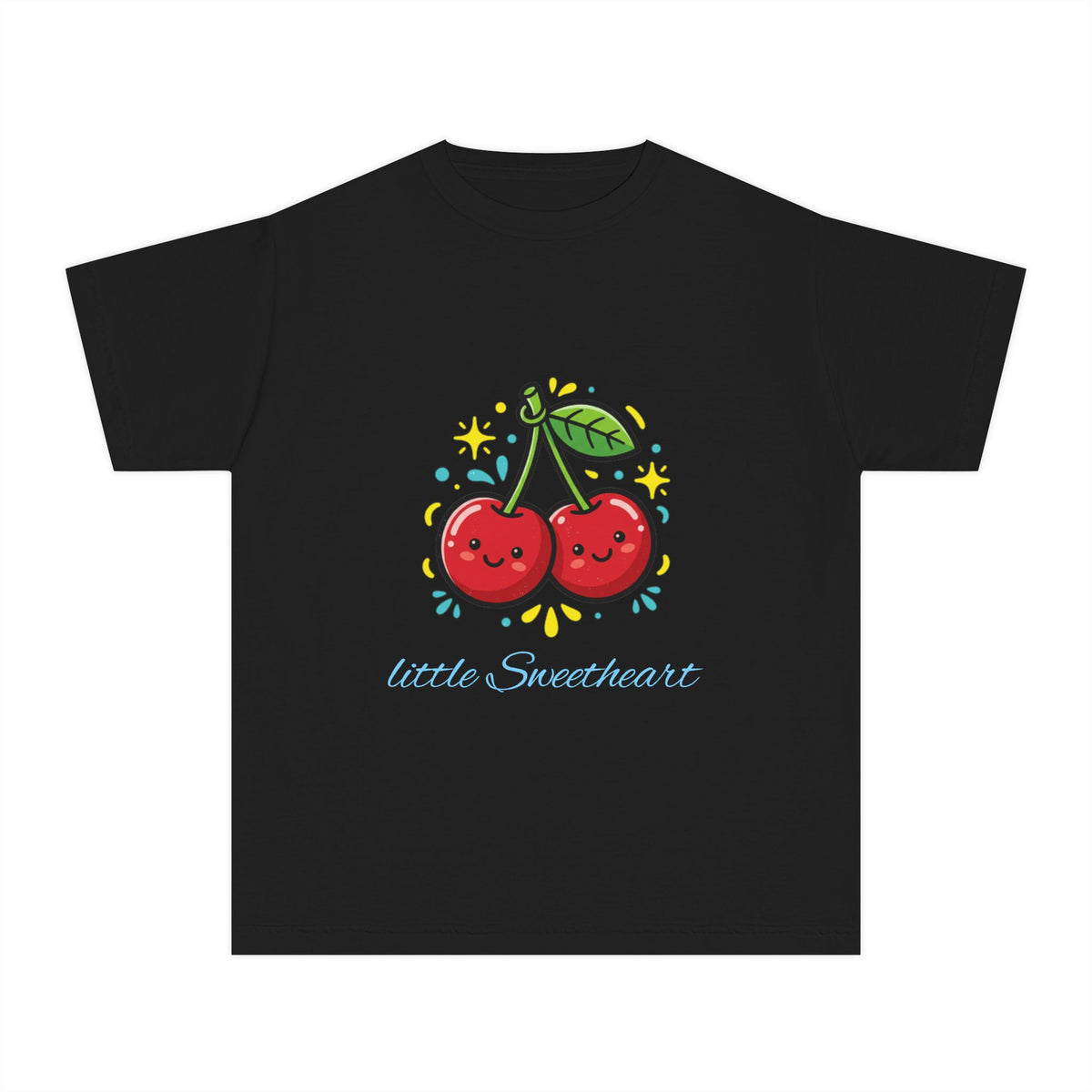 Kids Cherry Smile Tee — Cute Kawaii Fruit Graphic T-Shirt for Children