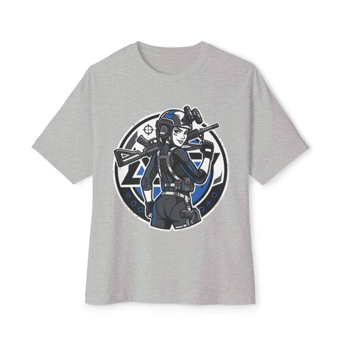Tactical Sniper Graphic Tee — Female Sniper Gamer Shirt