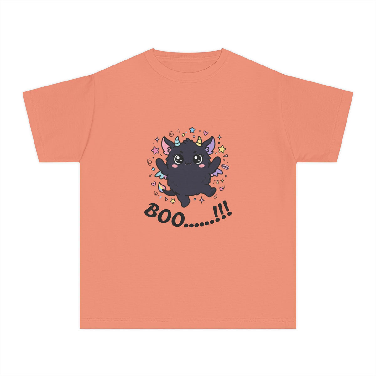 Kids' Magical Black Cat Tee — Cute Kawaii Kitty with Stars & Sparkles