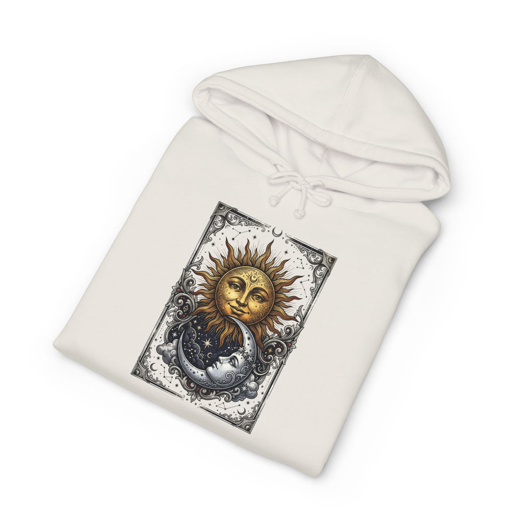 Sun & Moon Hoodie — Vintage Celestial Graphic Pullover