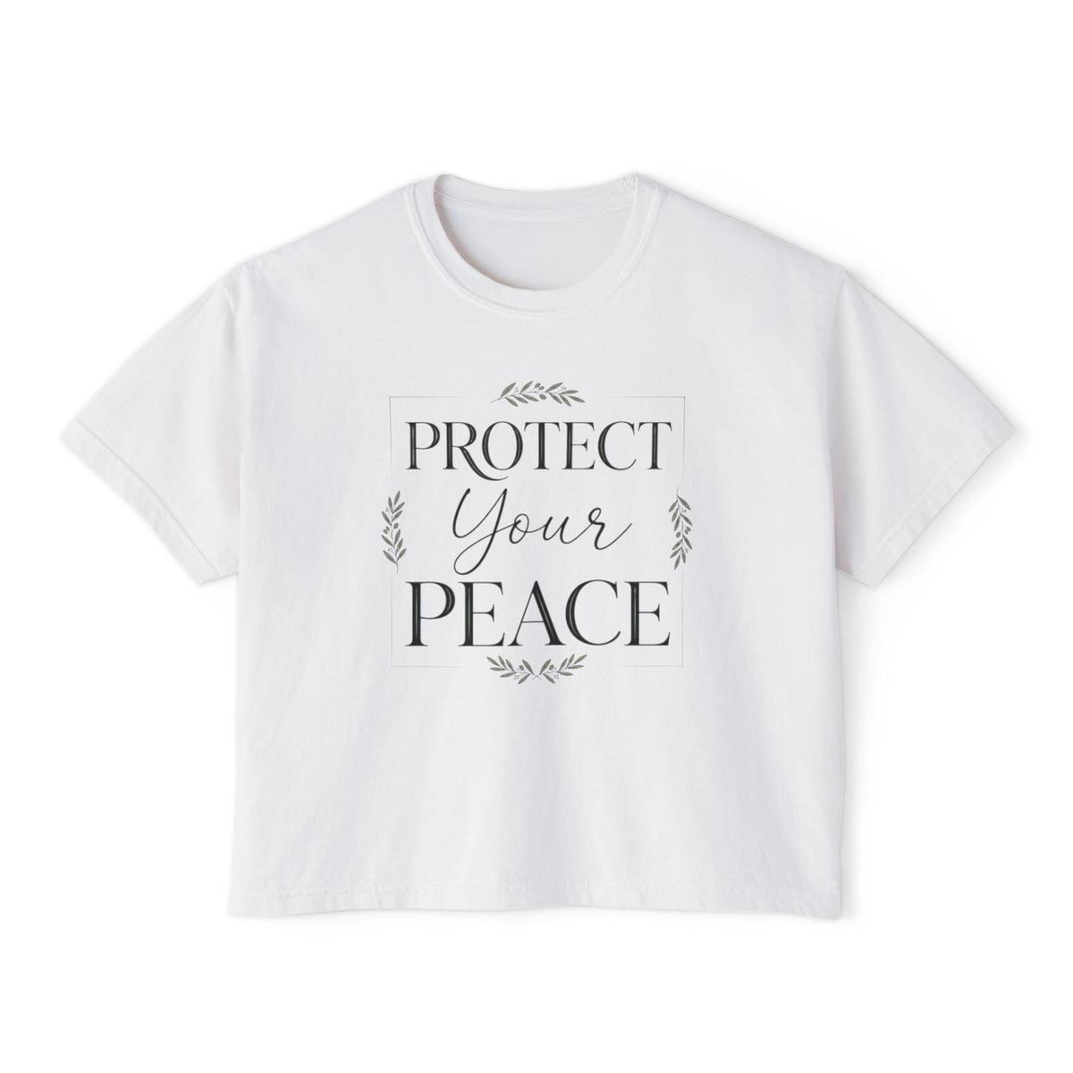 Protect Your Peace Boxy Tee — Women's Relaxed Graphic Tee