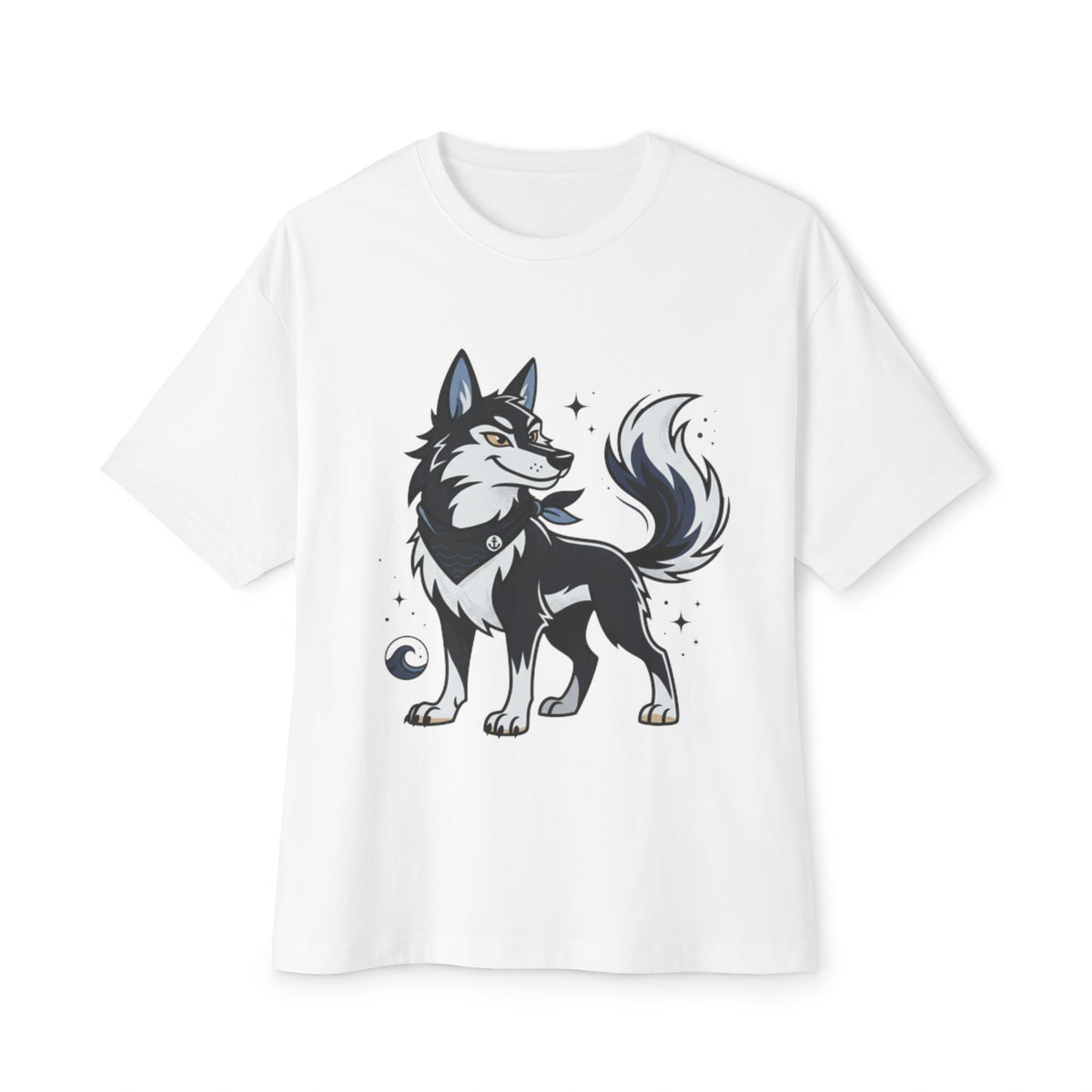 Husky Wolf Graphic Tee — Cute Arctic Dog Illustration T-Shirt