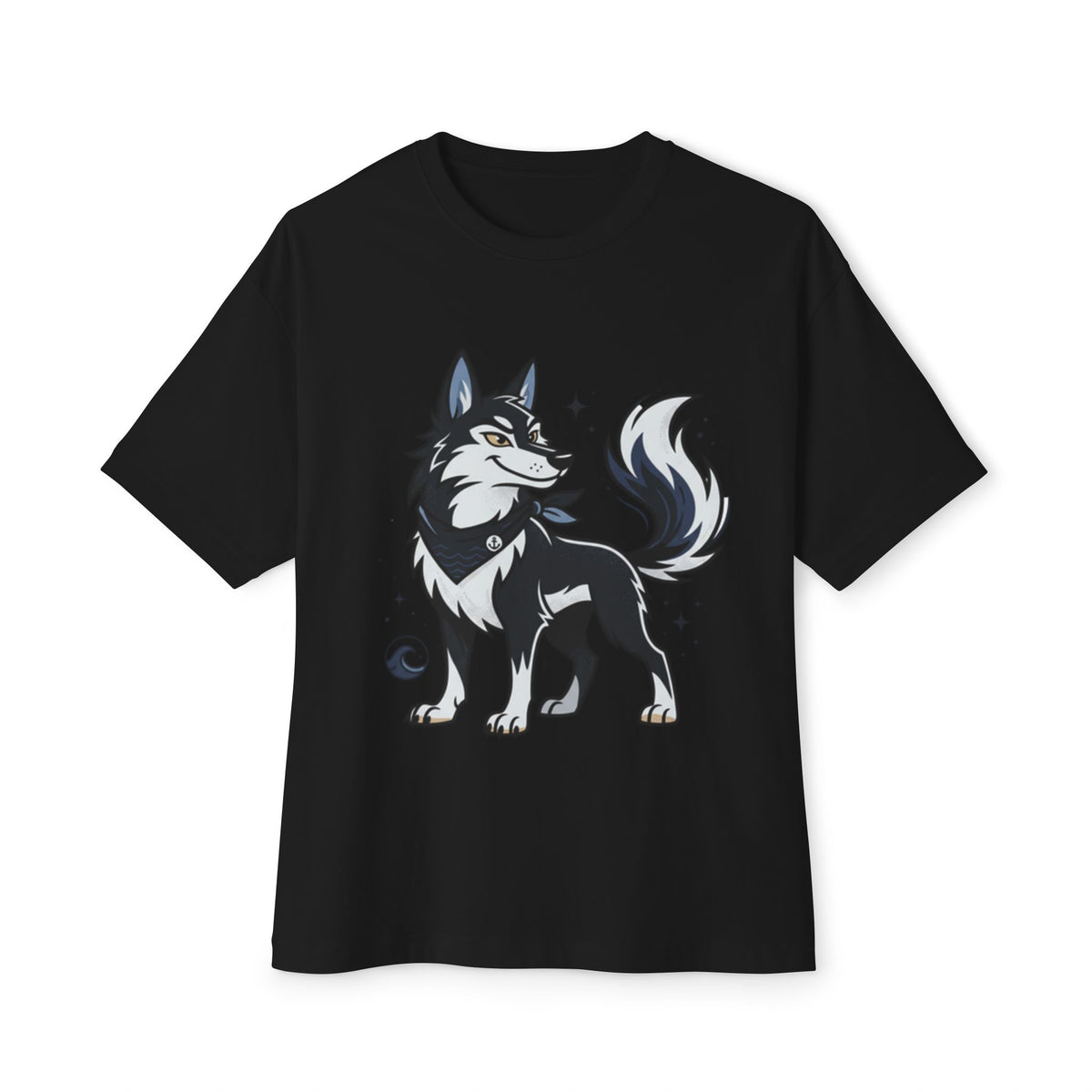 Husky Wolf Graphic Tee — Cute Arctic Dog Illustration T-Shirt