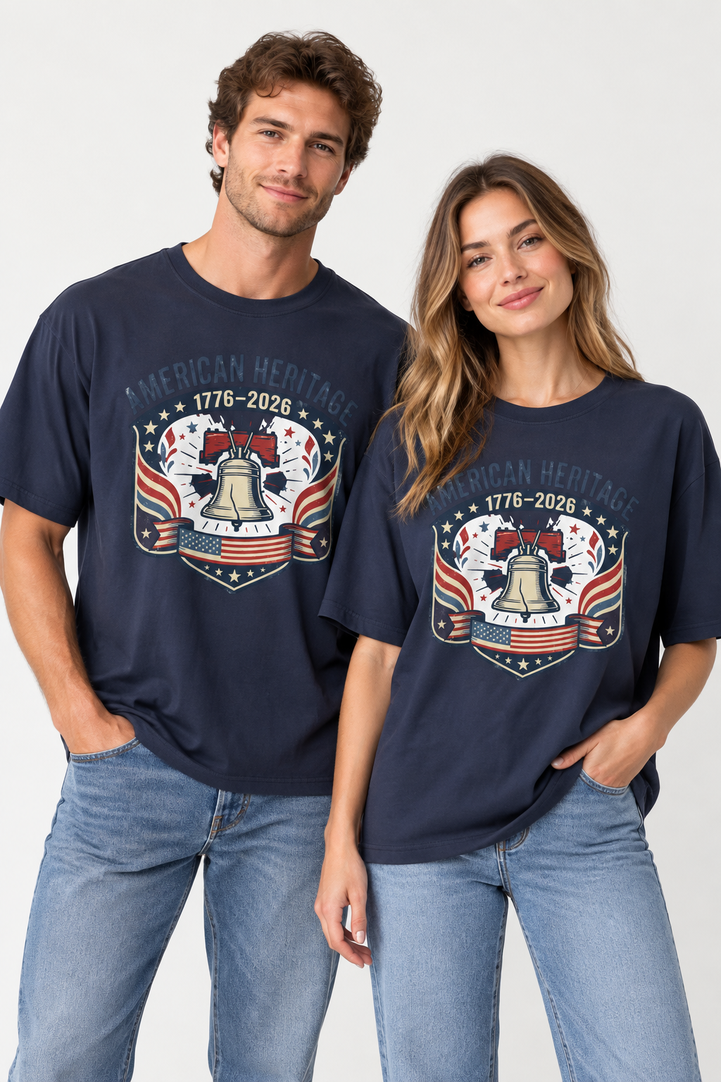 T-Shirt — "American Heritage 1776–2026" Liberty Bell Patriotic Tee