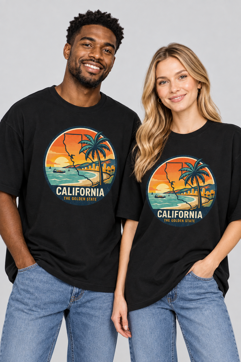 California Sunset Tee — The Golden State Palm Beach Graphic T-Shirt