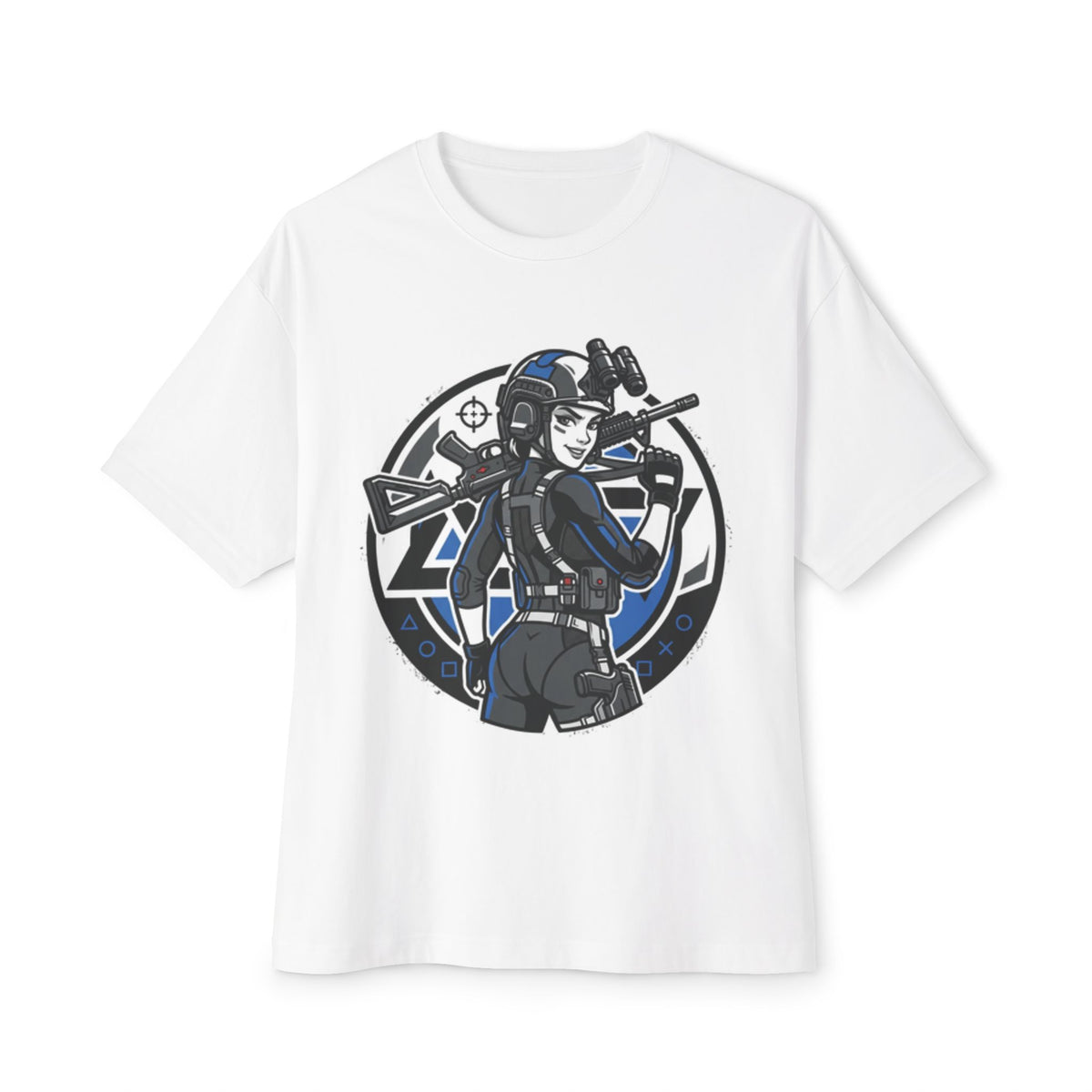 Tactical Sniper Graphic Tee — Female Sniper Gamer Shirt