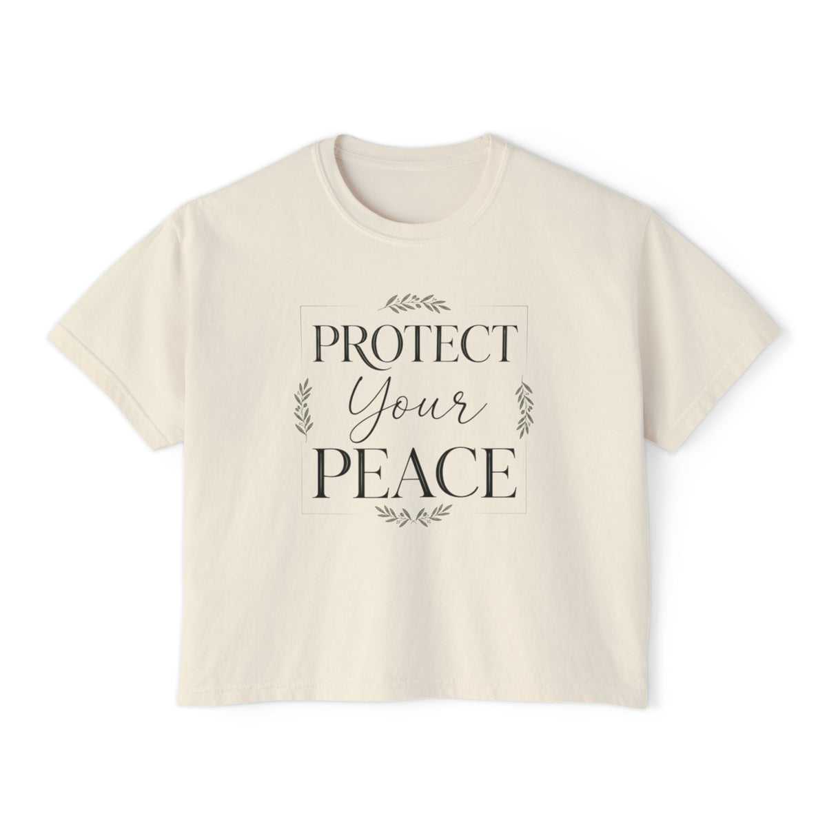 Protect Your Peace Boxy Tee — Women's Relaxed Graphic Tee