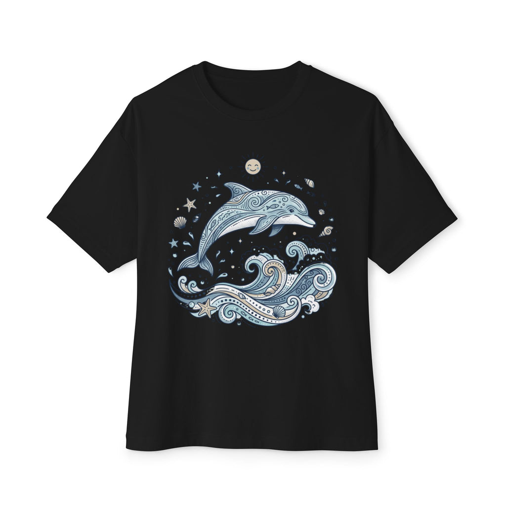 Dolphin Wave Tee — Nautical Ocean Art Graphic T-Shirt