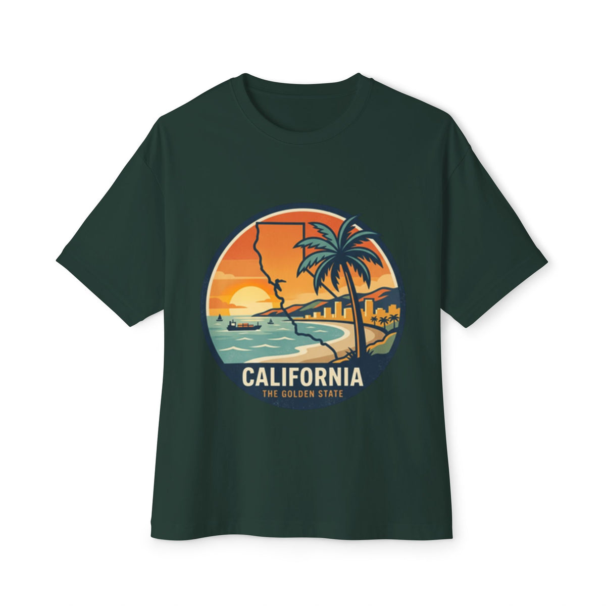 California Sunset Tee — The Golden State Palm Beach Graphic T-Shirt