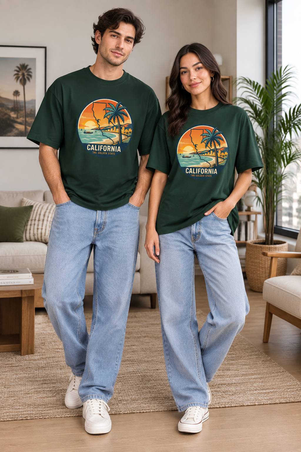 California Sunset Tee — The Golden State Palm Beach Graphic T-Shirt