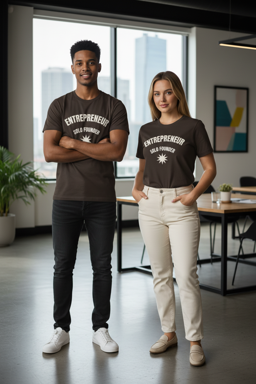 Entrepreneur Tee — "Entrepreneur: Solo Founder" Minimal Graphic T-Shirt