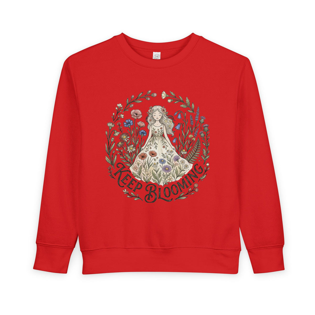 Keep Blooming Toddler Sweatshirt — Floral Fairy Dress Kids Pullover