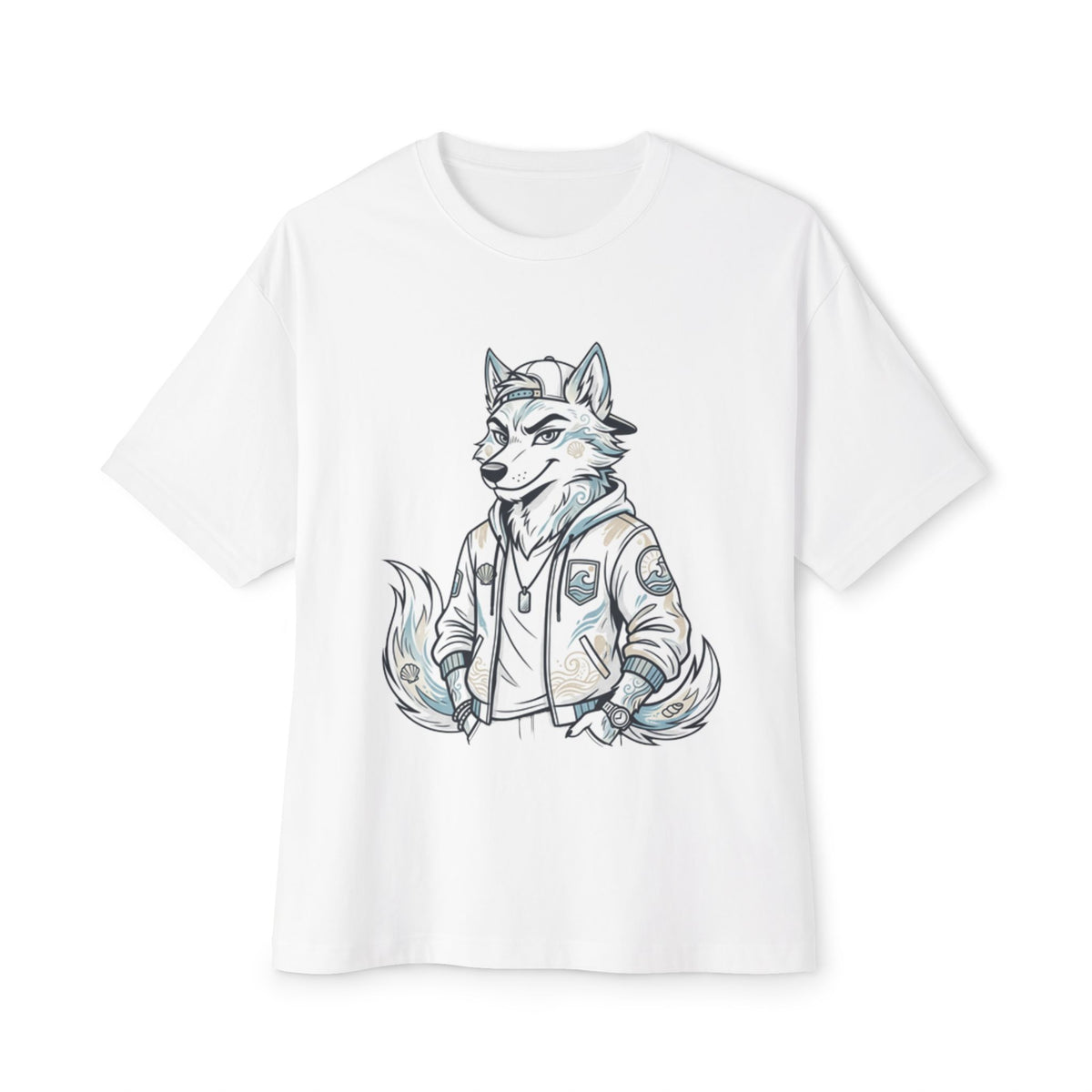 Wolf Character Tee — Cool Fox Jacket Graphic T-Shirt