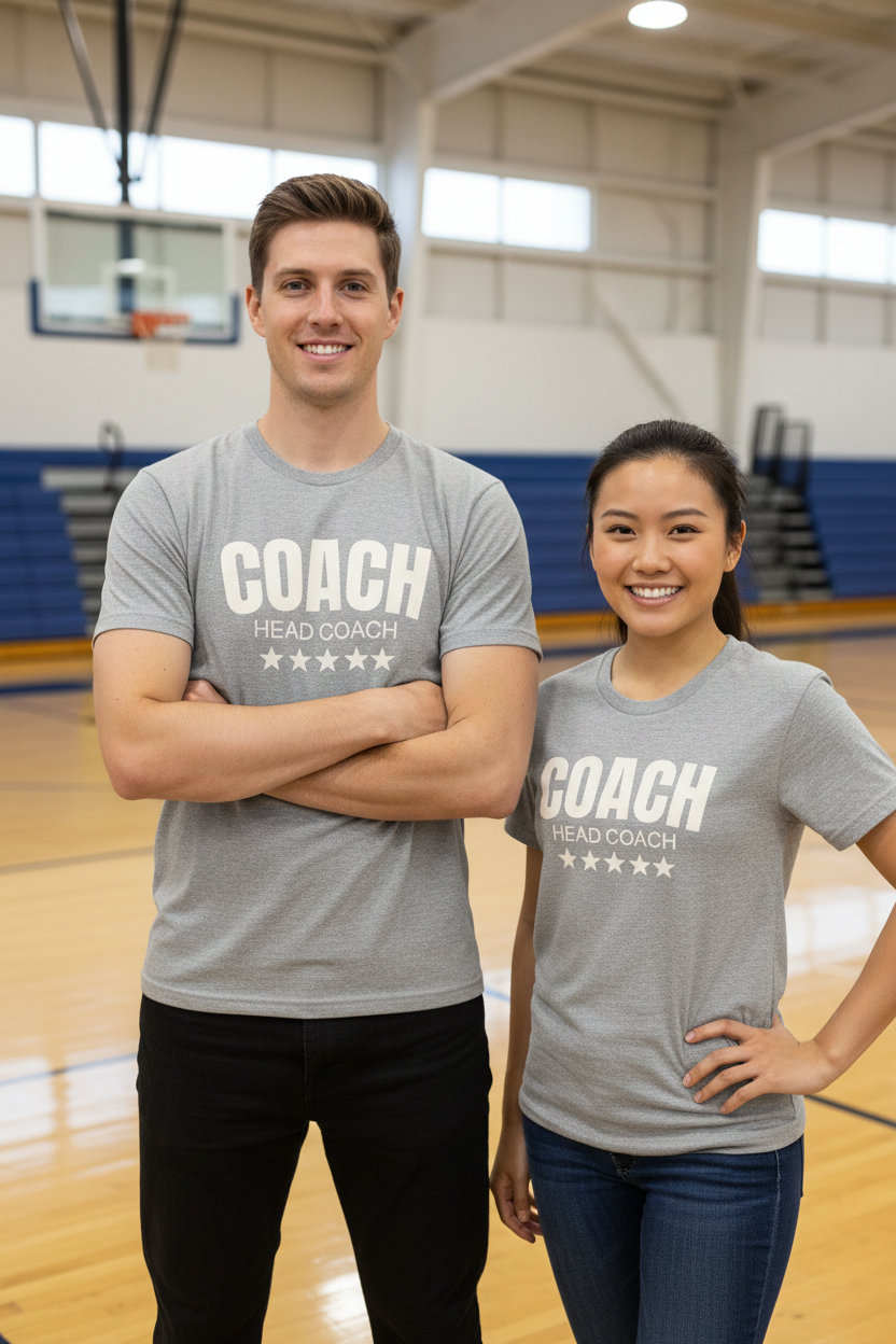 Coach T-Shirt – Athletic Coach Appreciation Tee with Stars