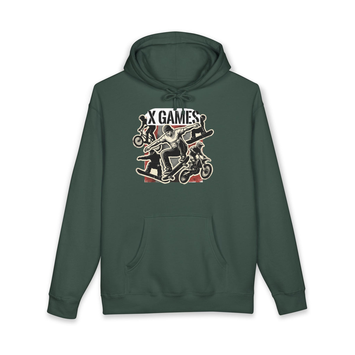 X Games Skate & BMX Hoodie — Retro Extreme Sports Pullover