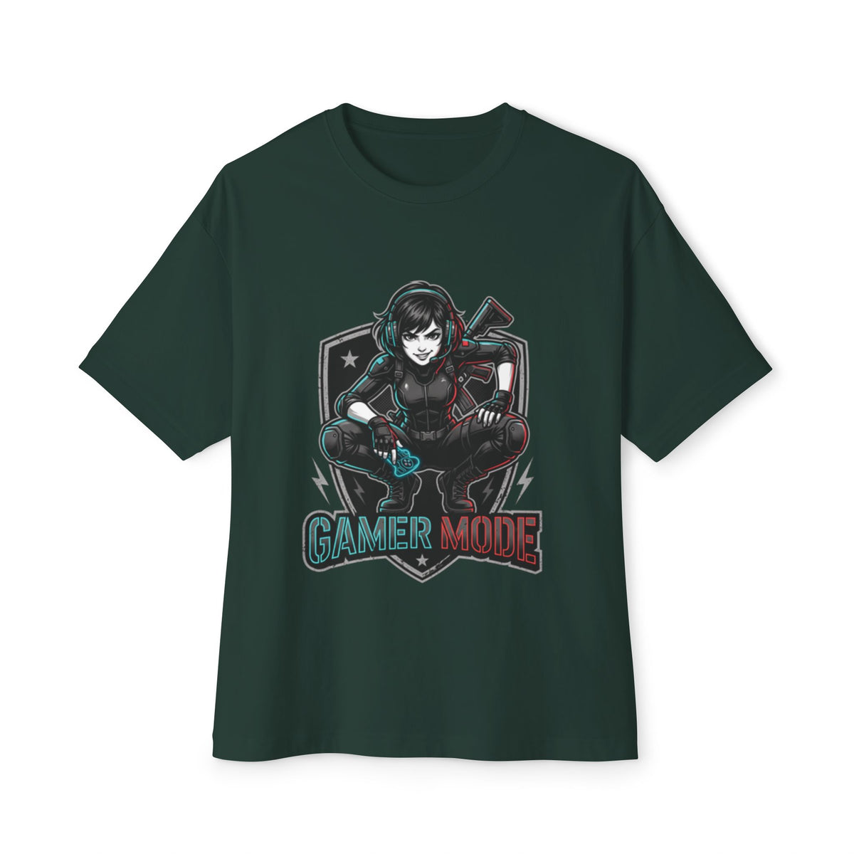 Gamer Mode Graphic Tee — Retro Female Gamer Design
