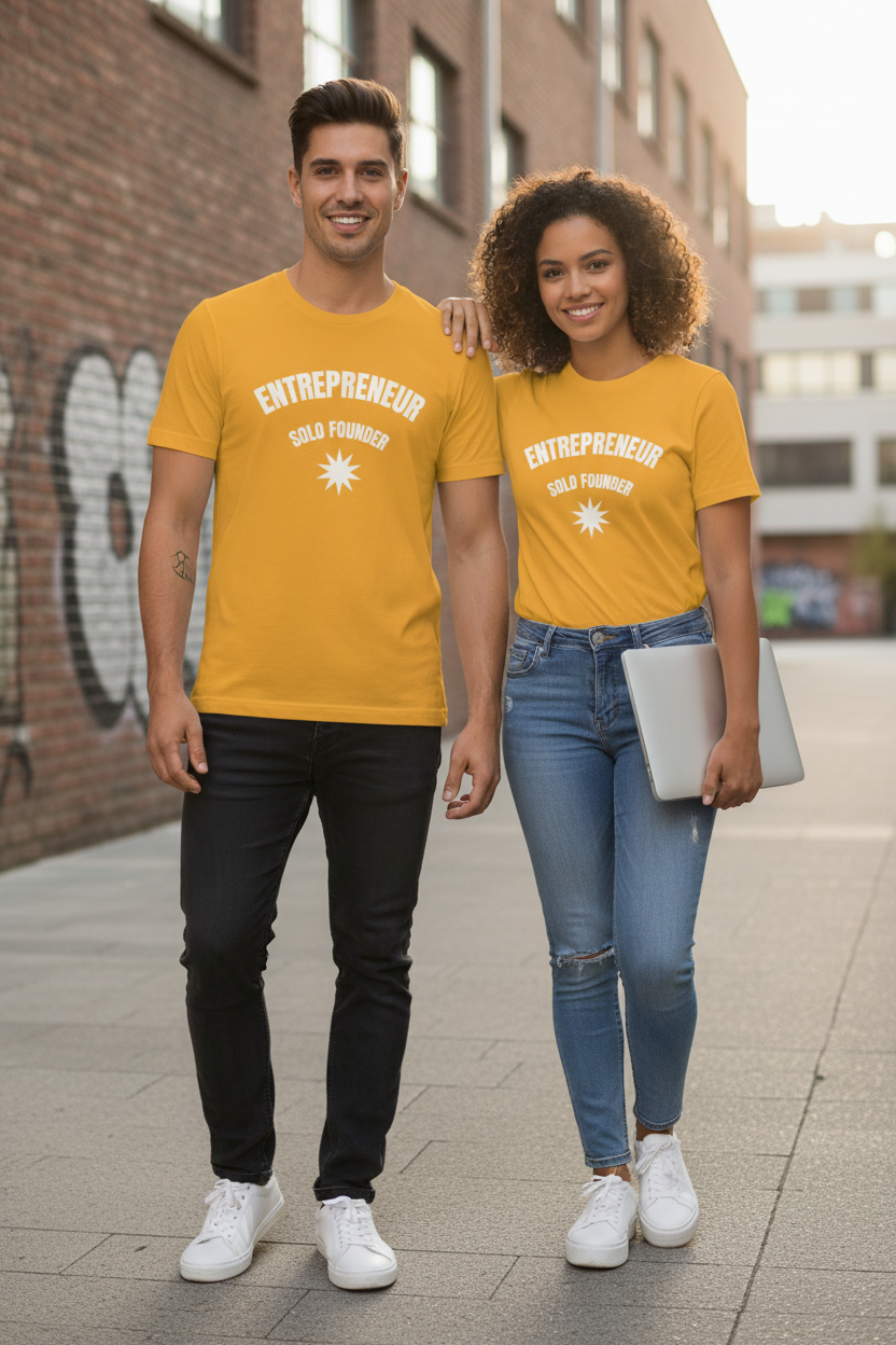 Entrepreneur Tee — "Entrepreneur: Solo Founder" Minimal Graphic T-Shirt