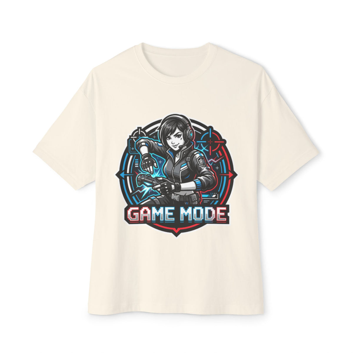 Game Mode Tee — Gamer Graphic Oversized T‑Shirt