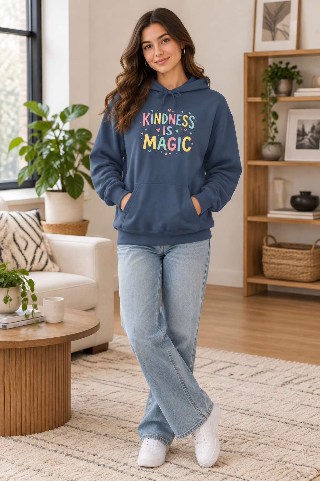 Kindness Is Magic Hoodie — Whimsical Positive Message Pullover