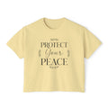 Protect Your Peace Boxy Tee — Women's Relaxed Graphic Tee