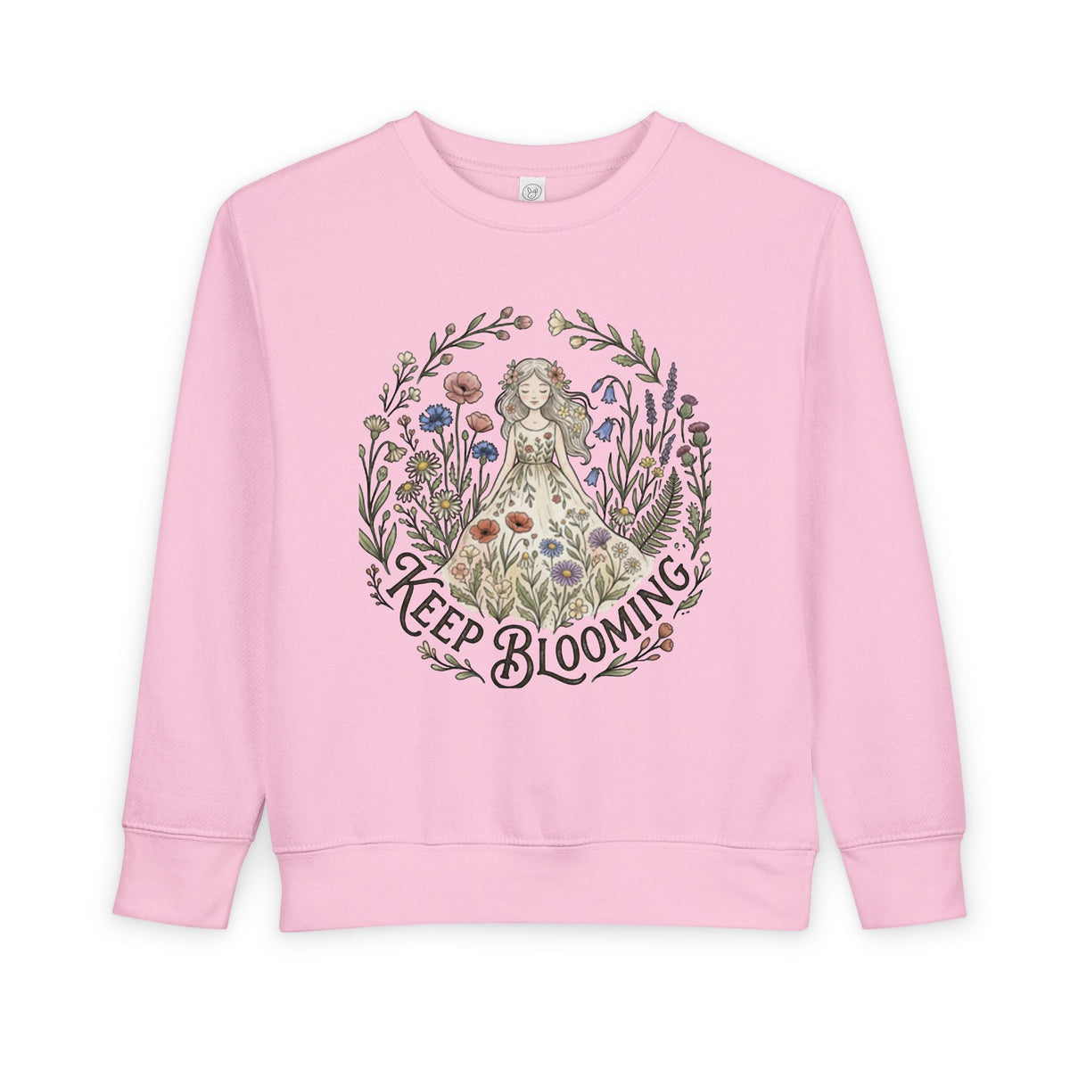 Keep Blooming Toddler Sweatshirt — Floral Fairy Dress Kids Pullover