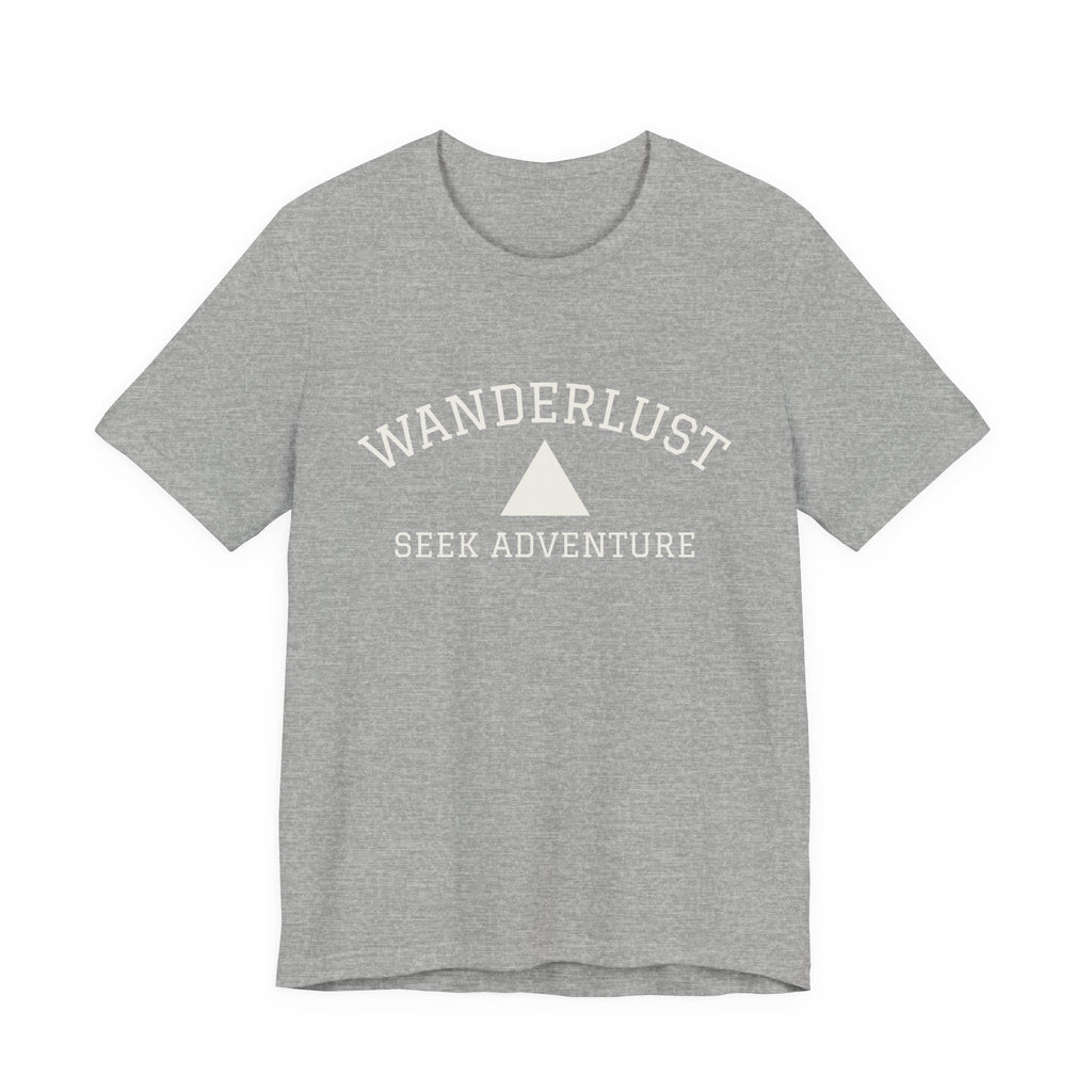 Wanderlust Adventure Tee — Minimal Triangle Travel T‑Shirt