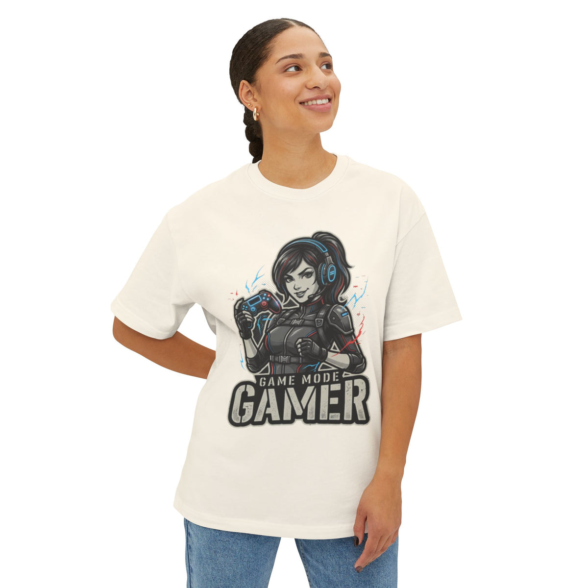 Gamer Tee — "Game Mode" Female Gamer Graphic T-Shirt