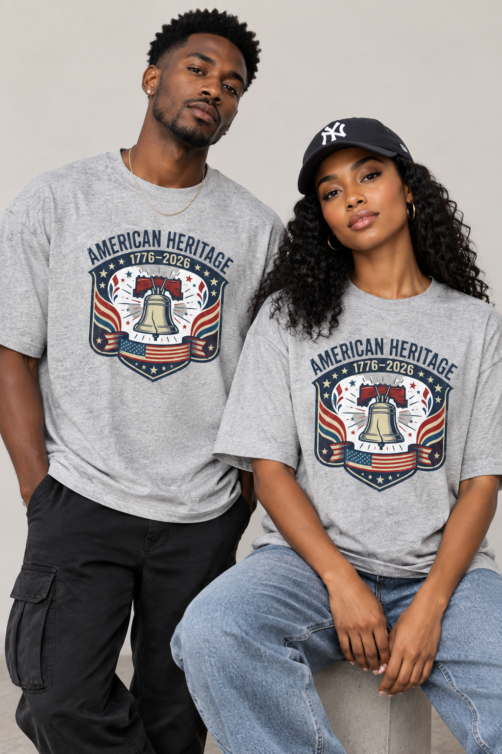 T-Shirt — "American Heritage 1776–2026" Liberty Bell Patriotic Tee