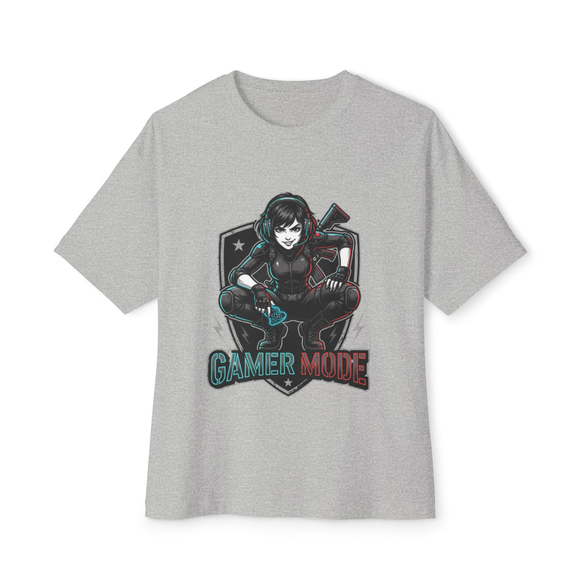 Gamer Mode Graphic Tee — Retro Female Gamer Design