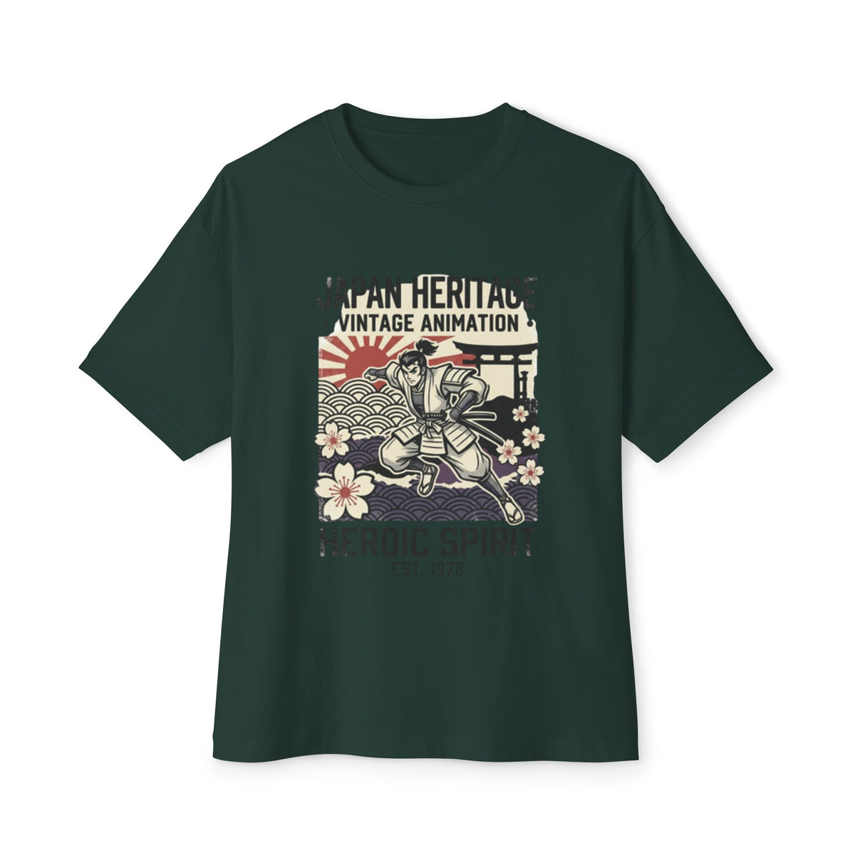 Japan Heritage Vintage Animation Tee — "Heroic Spirit" Graphic Shirt