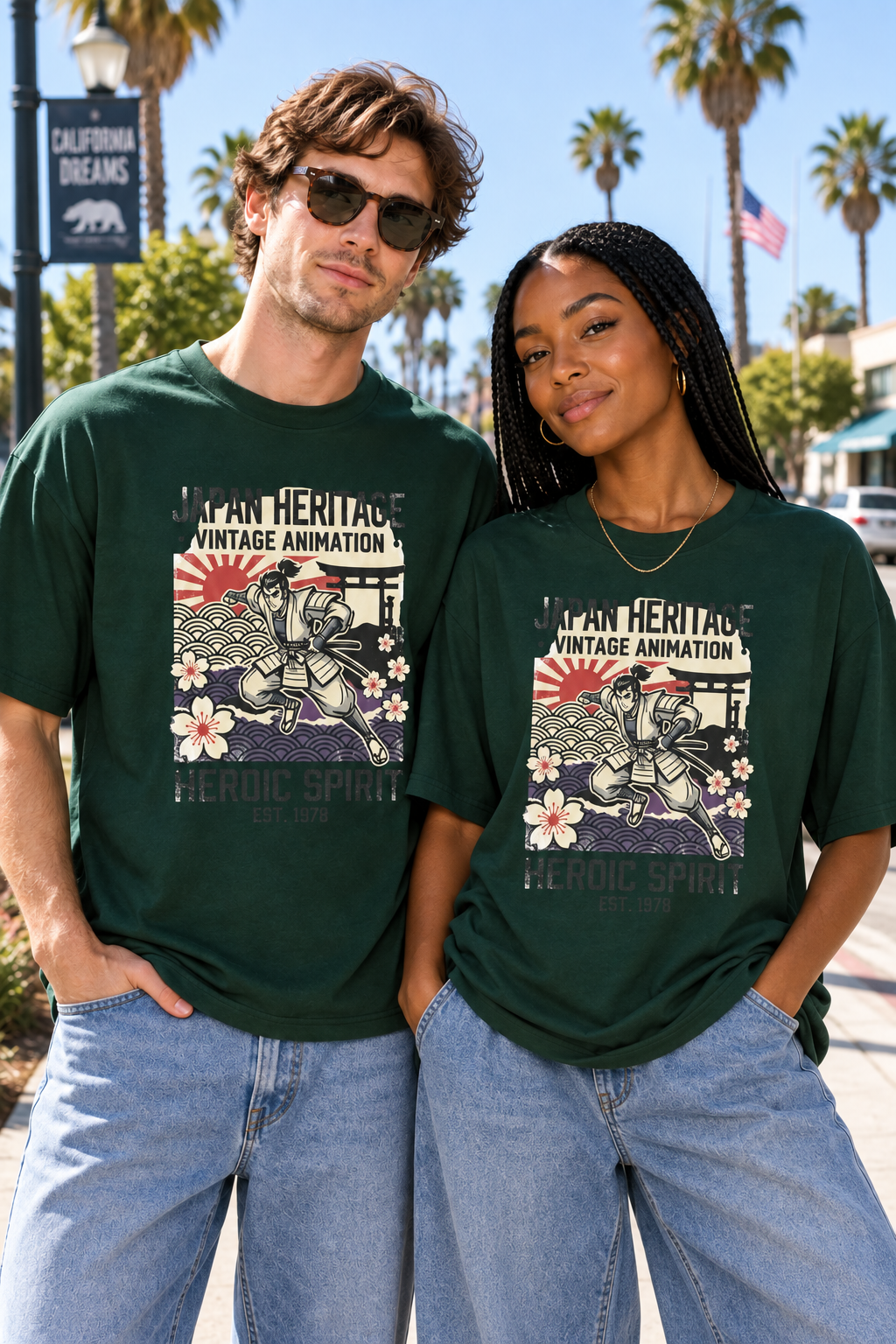 Japan Heritage Vintage Animation Tee — "Heroic Spirit" Graphic Shirt