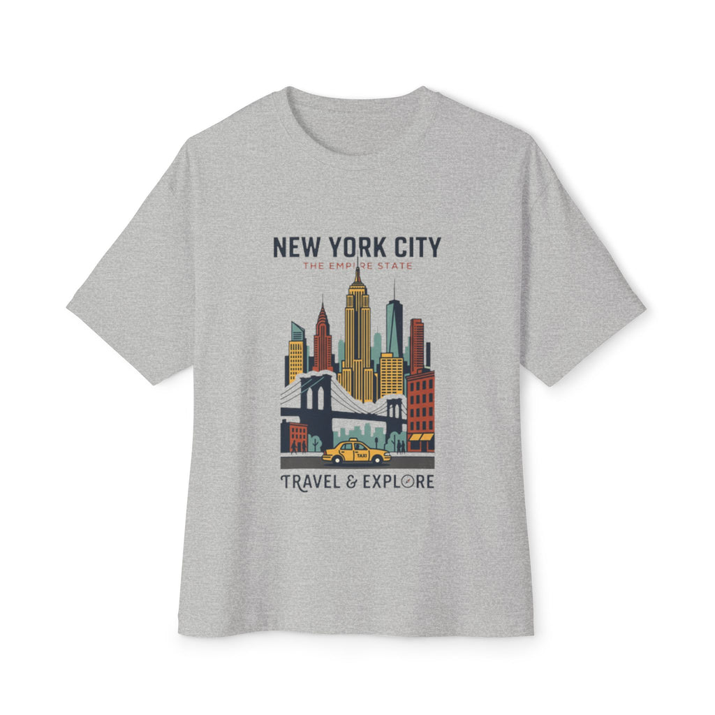 New York City Skyline Tee — "Travel & Explore" Vintage NYC Graphic Shirt