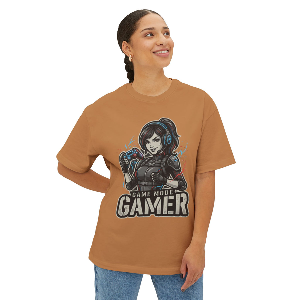 Gamer Tee — "Game Mode" Female Gamer Graphic T-Shirt