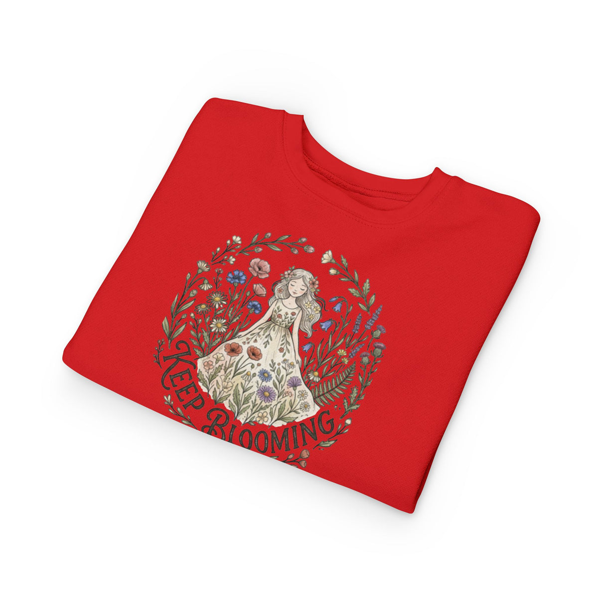 Keep Blooming Toddler Sweatshirt — Floral Fairy Dress Kids Pullover