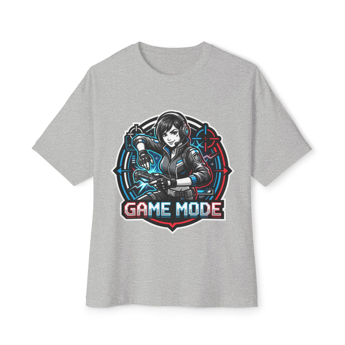 Game Mode Tee — Gamer Graphic Oversized T‑Shirt